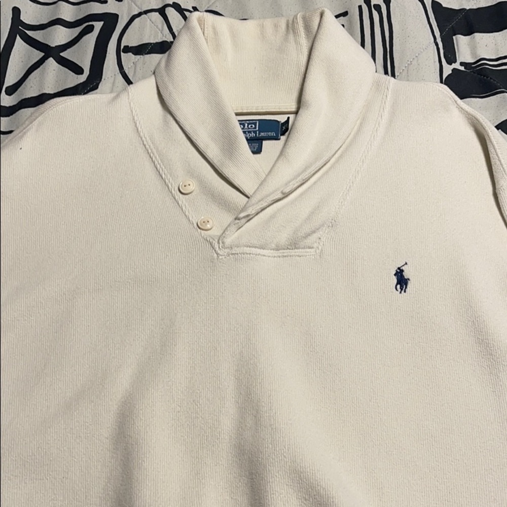 Polo Ralph Lauren Mens Pullover Cream Size XL